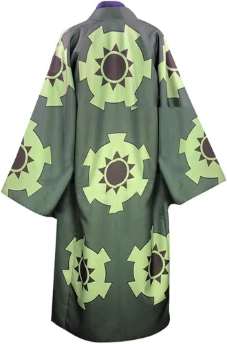 Vista 2 de Emyzkc Disfraz de kimono de mono D Luffy para cosplay de anime capa de campo para Halloween juego de roles