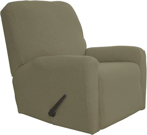 Vista 50 de Easy-Going Funda Elástica para Sofá Reclinable Cobertor de Sofá 4 Piezas Protector de Muebles Sofá Suave con Fondo Elástico Poliéster Spandex Tela