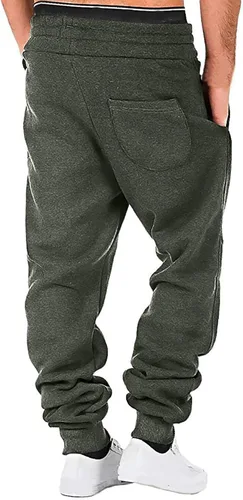 Vista 3 de Camo Sweatpants for Men Drawstring Baggy Cargo Pants Plus Size Athletic Workout Pants Camouflage Casual Work Trousers