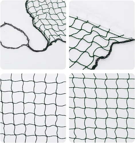 Vista 8 de Red portátil multideportiva para bádminton, pickleball, voleibol, fútbol, tenis, red de nailon verde, altura ajustable, interior o exterior