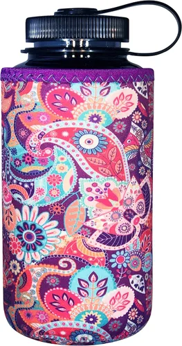 Vista 36 de Funda de neopreno para botella de agua Koverz, funda de neopreno, se ajusta a botellas de agua de 24-30 oz, lavable y reutilizable, tamaño grande