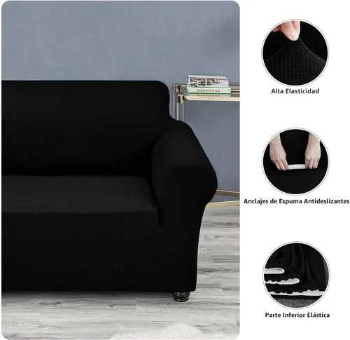 Vista 4 de Joccun Funda Elástica para Silla Sofá, Funda de Sofá de 1 Pieza Tela Jacquard de Spandex con Parte Inferior Elástica, Protector de Muebles Lavable