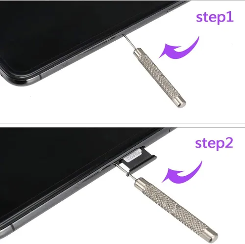 Vista 3 de Bandeja de herramientas de apertura de 4 unidades de tarjeta SIM, pasadores de expulsión de agujas, eyector compatible con todos los iPhone, Apple