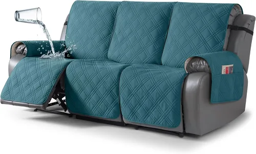 Vista 23 de TAOCOCO Fundas para Sillón de Dos Plazas Reclinable 100% Impermeables, Fundas Divididas para Loveseat Reclinable, Funda Antideslizante para Sofá