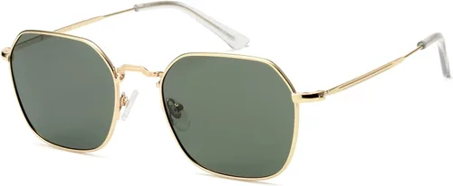 Vista 6 de VIVIENFANG Gafas de sol cuadradas hexagonales polarizadas para mujeres y hombres, moderno 2023 con polígono geométrico dorado con borde de metal
