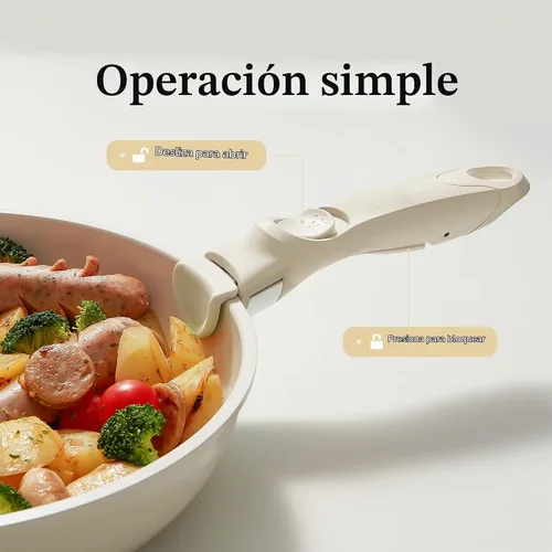 Vista 2 de Redchef Mango extraíble blanco – Reemplazo de utensilios de cocina con mango desmontable, mango universal para utensilios de cocina, reemplazo ideal