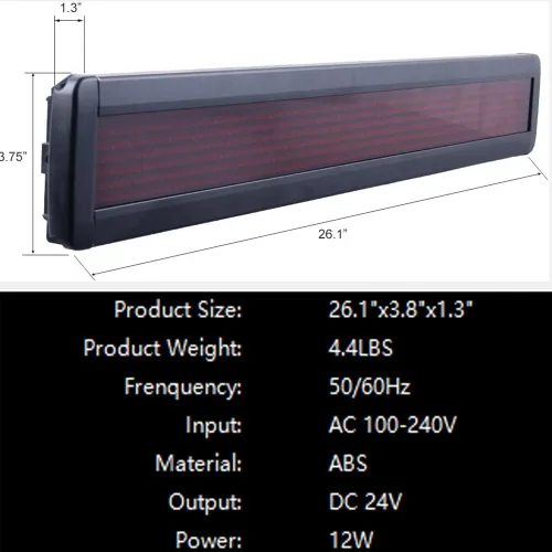 Vista 3 de Señal LED programable, señal de desplazamiento de alta resolución LED