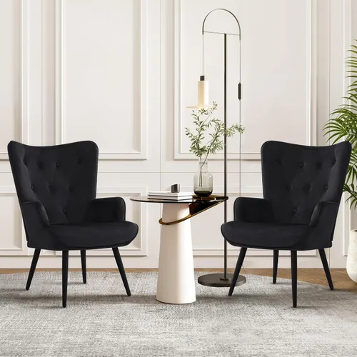 Vista 14 de Furnimart Silla de Acento de Piel Sintética Blanca Estilo Mediados de Siglo Moderno, Sillas para Sala de Estar; Cómodo Sillón de Descanso