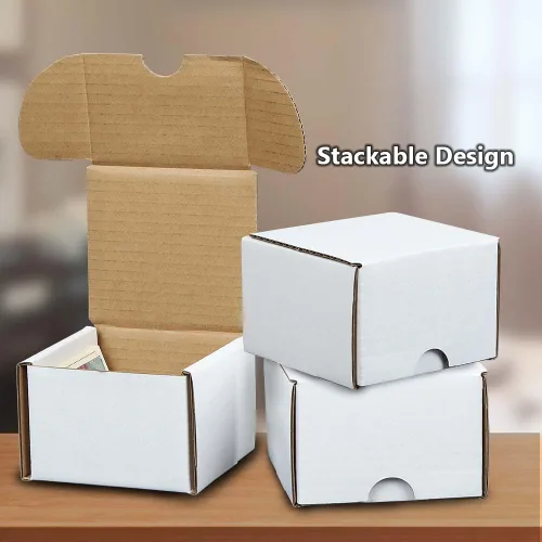 Vista 3 de PIT66 Caja de almacenamiento de 200 tarjetas intercambiables, paquete de 50 cajas de almacenamiento de cartón corrugado para tarjetas