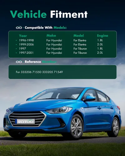 Vista 4 de Amortiguadores delanteros, amortiguadores de gas SCITOO para Hyundai Elantra 1996 1997 1998 1999 2000 2001 2002 2003 2004 2005 2006 1997 1998 1999