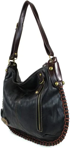 Vista 8 de CHALA Bolsos Bolso Chala Grande Convertible Crossbody o Hombro - NEGRO, Vaca