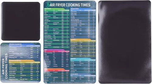 Vista 7 de Freidora de aire Tabla de tiempos de cocción, freidora de aire, hoja magnética de trucos para freidora de cocina, hoja de imán para freidora