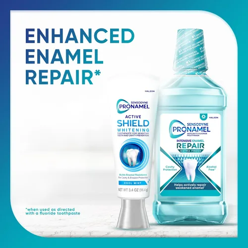 Vista 6 de Sensodyne Pronamel Active Shield Pasta Dental Blanqueadora de Esmalte, Menta Fresca - 3.4 onzas x 3 Ayuda a defenderse contra las caries