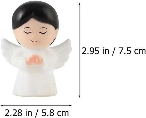 Vista 2 de GANAZONO 12 piezas de mini resina reza pequeño ángel hada decoración estatuas de ángel querubín escultura jardín al aire libre