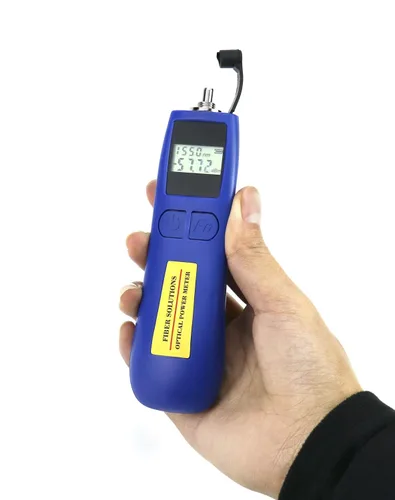 Vista 3 de QWORK Medidor de potencia óptica, -70 ~+10 dBm, con interfaz universal de 0.098 in, medidor de luz de fibra para probar 6 longitudes de onda