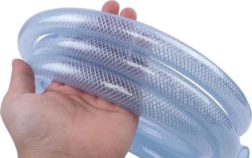 Vista 6 de Tubo de PVC trenzado transparente de alta presión, flexible, 1/2" DI, 10 pies