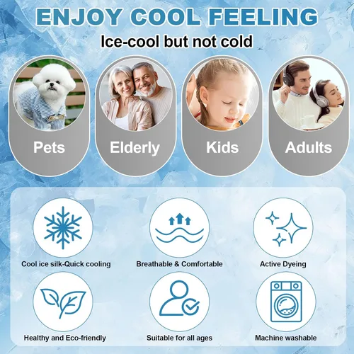 Vista 2 de OTOB Funda refrescante para sofá para perro, tela de seda helada, lavable, antideslizante, protector de muebles para sofá, tapete refrescante suave