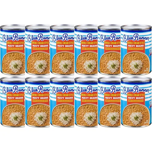 Vista 10 de Blue Runner New Orleans Spicy Creole Cream Style Red Beans - Lata de 16 onzas (paquete de 12)