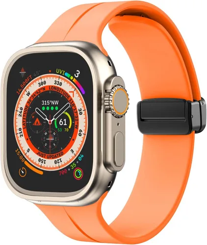 Vista 26 de Banda magnética compatible con Apple Watch de 38mm 40mm 41mm 42mm 44mm 45mm 46mm 49mm, mujeres y hombres, correa deportiva de silicona compatible