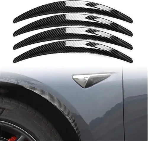 Vista 4 de Guardabarros para coche, rueda de coche, cejas, arco, flancos, flancos, para Tesla para modelo 3, 2017, 2018, 2019, 2020, 2021, 4 unids/set.