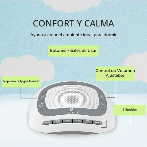 Vista 2 de SoundSpa portátil color blanco de myBaby