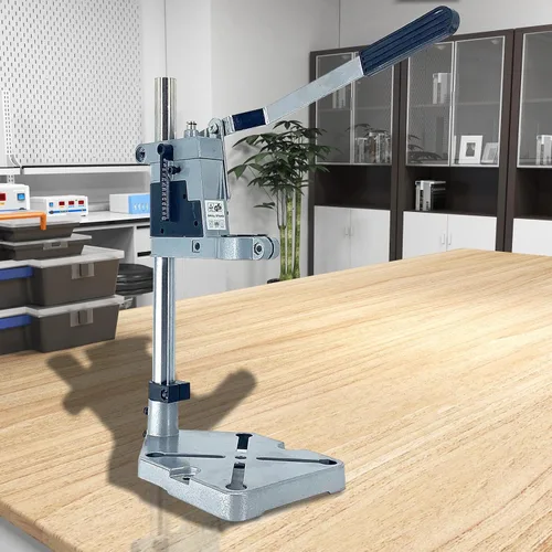 Vista 4 de Soporte de prensa de taladro para taladro manual, abrazadera de banco ajustable, soporte de suelo, herramienta de reparación de banco de trabajo
