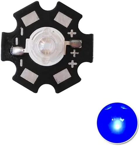 Vista 7 de 3W ULTRAVIOLETA púrpura LED bombillas ultravioleta lámpara chips 365nm 375nm 380nm 385nm 395nm 405nm 410nm 420nm con 0.787 in PCB sustrato
