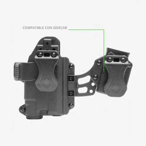 Vista 4 de Alien Gear Photon Mag Carrier - Adjustable Cant, Retention, Ride Height - IWB/OWB Magazine Holder - Sidecar - Mag Holder, Tactical Mag Pouch - Made