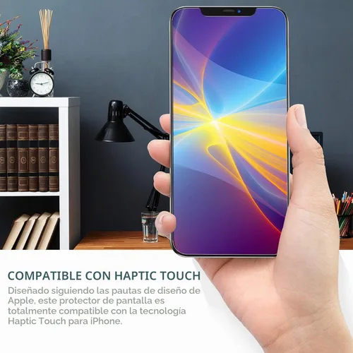 Vista 5 de Paquete de 2 protectores de pantalla de privacidad para iPhone 12 Pro Max, protector de pantalla de vidrio templado antiespía, sensible al tacto