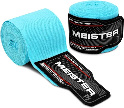 Vista 8 de Meister Junior - Vendas de algodón elástico para MMA y boxeo, 108" (1 par). Negro