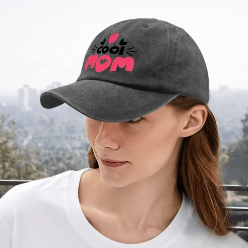 Vista 5 de Baseball Caps Cool mom Baseball Caps for Women Vintage Denim Caps Adjustable