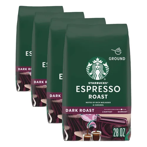 Vista 24 de Starbucks Café de tierra asado oscuro asado francés, bolsa de 28 onzas Café molido 100% arábigo; tostado francés tostado oscuro; 1 bolsa, 28 onzas