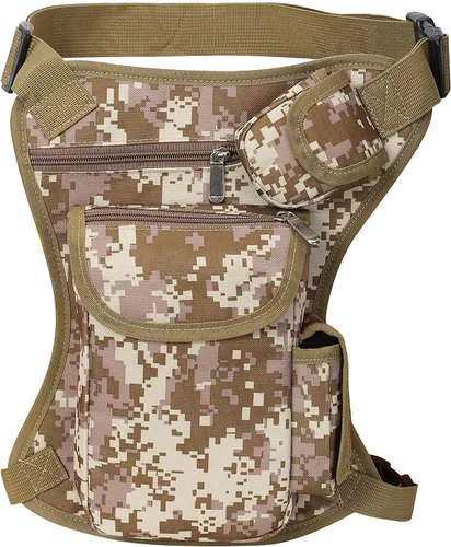 Vista 8 de SEALINF Riñonera de lona Riñonera Racing Drop Leg Bag Motocicleta Bolsa al aire libre