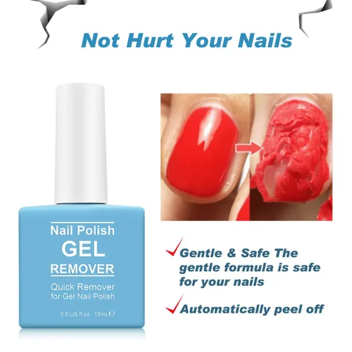 Vista 7 de SOLOTREE Gel removedor de esmalte de uñas, removedor de esmalte de uñas, kit de removedor de esmalte de uñas de gel, gel removedor de esmalte