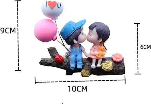 Vista 5 de Lindos adornos para pareja, lindo adorno para el interior del automóvil para parejas, decoración del automóvil, acción de caricaturas para parejas