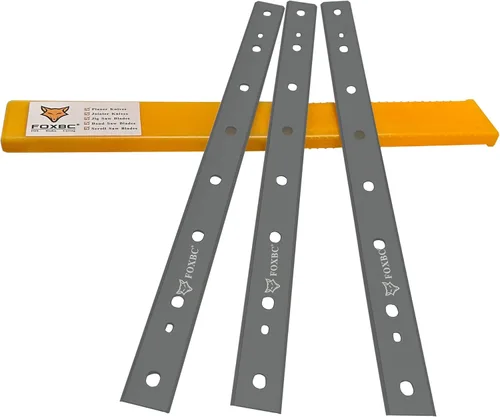 Vista 2 de FOXBC Repuesto de cuchillas de nitruro de 13 pulgadas para cepilladora DeWalt DW735 DW735X, repuesto DW7352, juego de 3