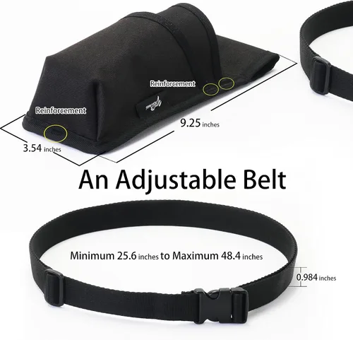 Vista 3 de Funda profesional para terapeuta de masaje con cinturón ajustable, bolsa para botella de masaje, funda de loción de masaje, negro (XJ-1KD)