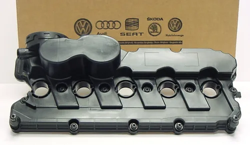 Vista 6 de Volkswagen 07K-103-469-L tapa de válvulas para 5 cilindros de 2.5 l con tornillos y junta