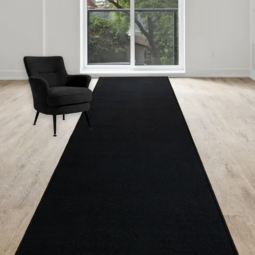 Vista 7 de Alfombra de pasillo extralarga de longitud personalizada antideslizante con pelo bajo absorbente, resistente a las manchas