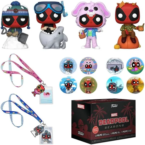 Vista 2 de Funko Pop! Marvel Deadpool Seasons Mystery Box Kit de coleccionistas GameStop Exclusivo