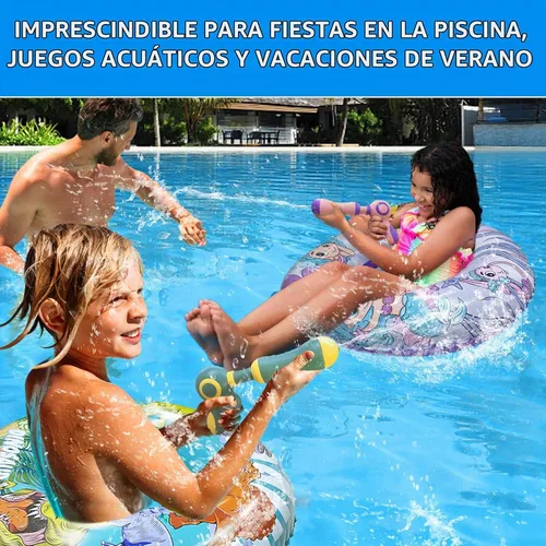 Vista 5 de Inflatable Pool Float with Water Gun, Floaties for Adults Teens and Kids, Pool Toys for Kids Ages 8-12, Beach Inner Pool Tubes for Floating, Summer