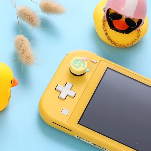 Vista 6 de Tapas de agarre para el pulgar, bonitos agarres para Nintendo Switch, funda de silicona suave compatible con Nintendo Switch/Switch OLED/Switch Rosa