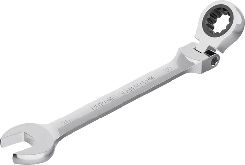 Vista 10 de Llave combinada de trinquete de cabeza flexible de 0.236 in, métrica, 72 dientes, caja de trinquete de 12 puntos, herramientas de llave de extremo