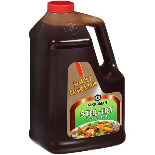 Vista 5 de Kikkoman Salsa salteada sin conservantes con sabor clásico - Perfecto para platos Chowmein y condimentos multiusos - Botella de plástico sellada