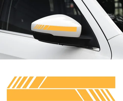 Vista 11 de SINGARO Adhesivos para espejo retrovisor de automóvil, decoración de carrocería de automóvil, 4 unidades (plateado)