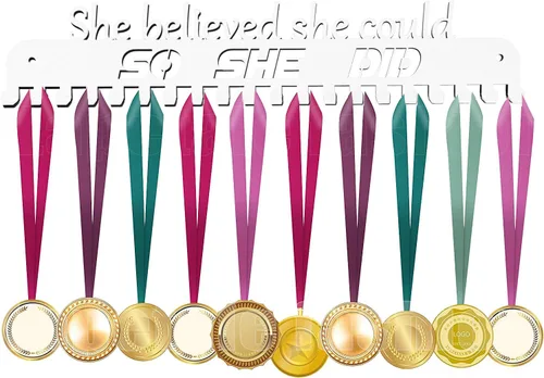 Vista 28 de Medal Hanger Display Rack-Wall Mount Steel for 63+ Medals Easy to Install