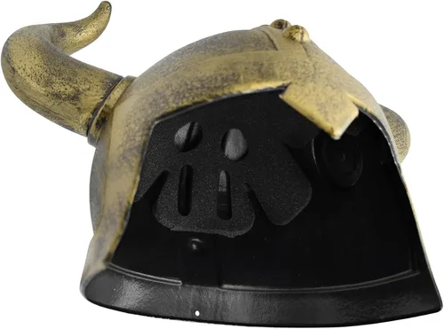 Vista 4 de Accesorio de disfraz Barbarian Warrior Casco con cuernos bronce talla única