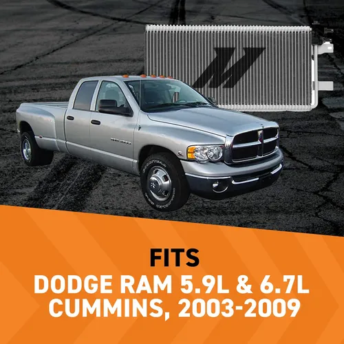 Vista 2 de Mishimoto MMTC-RAM-03SL Enfriador de aceite de transmisión automática, compatible con Dodge Ram Cummins 2500, 3500 5.9L y 6.7L, 2003-2009