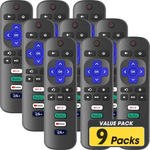 Vista 8 de Paquete de 3 controles remotos de repuesto solo para Roku TV, compatible con TCL Roku/Hisense Roku/Sharp/Philips/Onn Roku (no para Roku Stick y Box)
