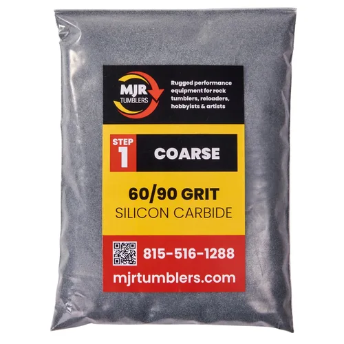 Vista 16 de Vaso de roca de carburo de silicio de grano 36, grano extra grueso para pulir rocas etapa 1, compuesto de pulido de piedra de 1 libra para vasos